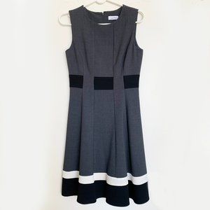 Calvin Klein Dress Size 2 Gray/Black/White